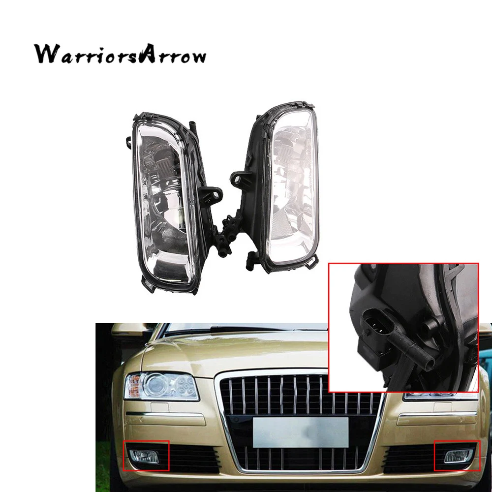 WarriorsArrow Halogen Fog Light Lamp Pair Front Bumper Left Right For Audi A8 QUATTRO A8 D3 2008 2009 2010 4E0941699B 4E0941700B