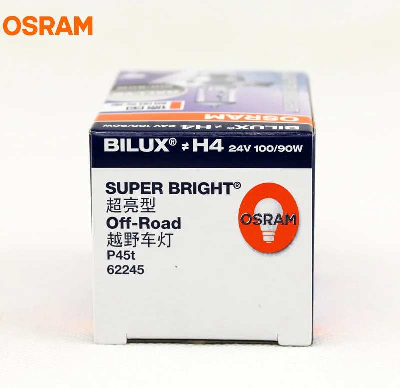 Галогенная лампа OSRAM H4 62245 24V 100/90W P45t для внедорожников 1 шт.|Лампы автомобильных