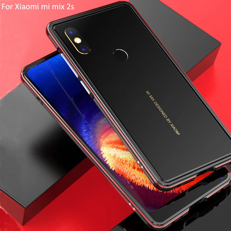 Чехол для Xiaomi mix 2 S металлическая рамка задняя крышка mix2 корпус алюминиевые