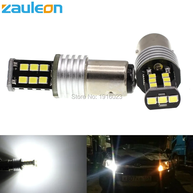 Zauleon 2 шт. 1156 P21W PY21W 1157 P21/5 W BAY15D Светодиодные Автомобильные огни DRL свет резервного