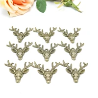jewelry finding components parts bronze fawn pendant antique brass deer head bracelet accessories 5134