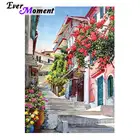 Когда-либо в настоящий момент 5D DIY алмазная живопись уличные цветок Лестницы полная квадратная дрель Алмазная вышивка Декор для дома мозаика S2F322