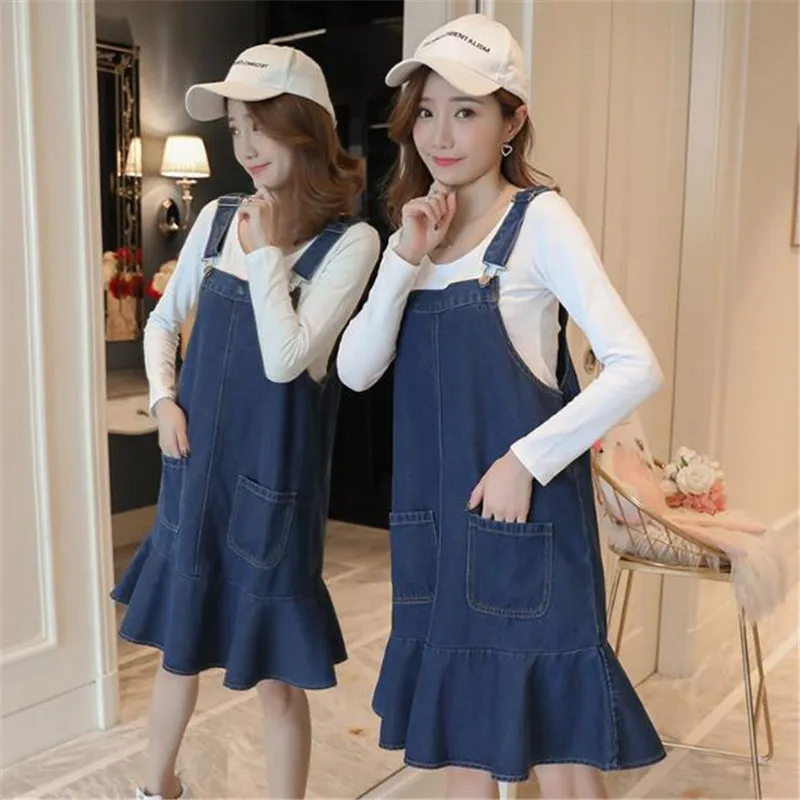 Новое весенне-летнее джинсовое платье на бретелях женский костюм для отдыха из 2