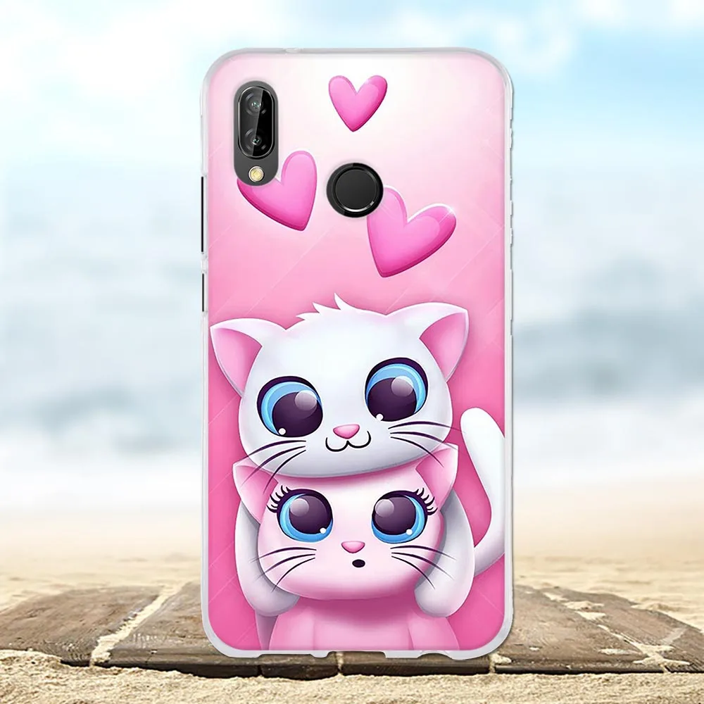 For Huawei P20 Lite Case Soft TPU Silicone ANE-LX1 ANE-LX2 Cover Animal Patterned Nova 3e Bumper | Мобильные телефоны и