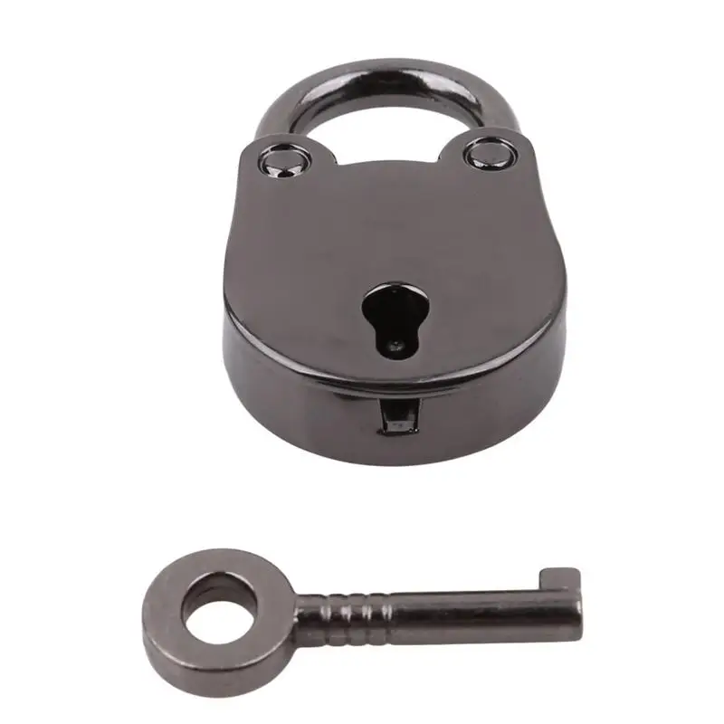 Металл старый Винтаж Стиль мини-замок Малый чемодан коробка Key Lock Медь Цвет дома применение аппаратные средства украшения