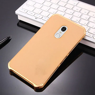 Gold Для xiaomi redmi note 4x чехол 3 ГБ 32 ГБ алюминиевая металлическая Рамка PC задняя крышка для redmi note 5 6 7 Pro Чехол funda note 4 x+ посылка - Цвет: Gold