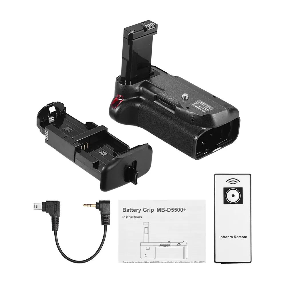 Vertical Battery Grip Holder for Nikon D5500 D5600 DSLR Camera EN-EL 14 Powered with IR Remote Control | Электроника