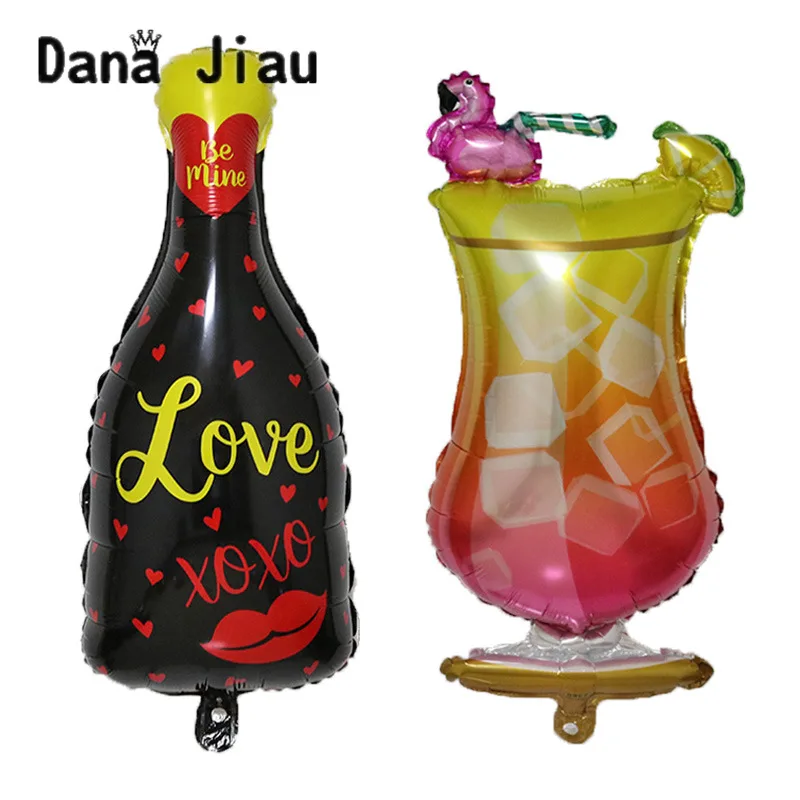 Вино bottlebig Фламинго Кубок льда Черный романтичный фон с рисунком xoxo шар 20 лет