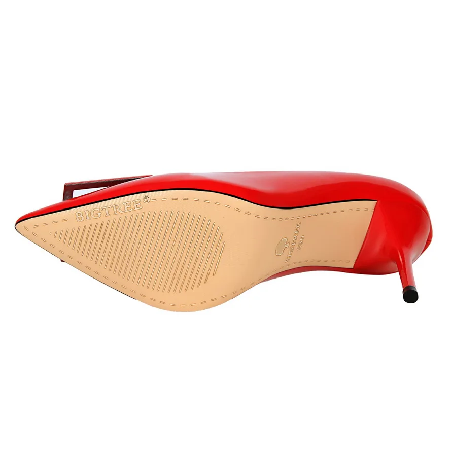 2018 модные женские туфли 9 см на высоком каблуке с пряжкой шпильках Scarpins кожа