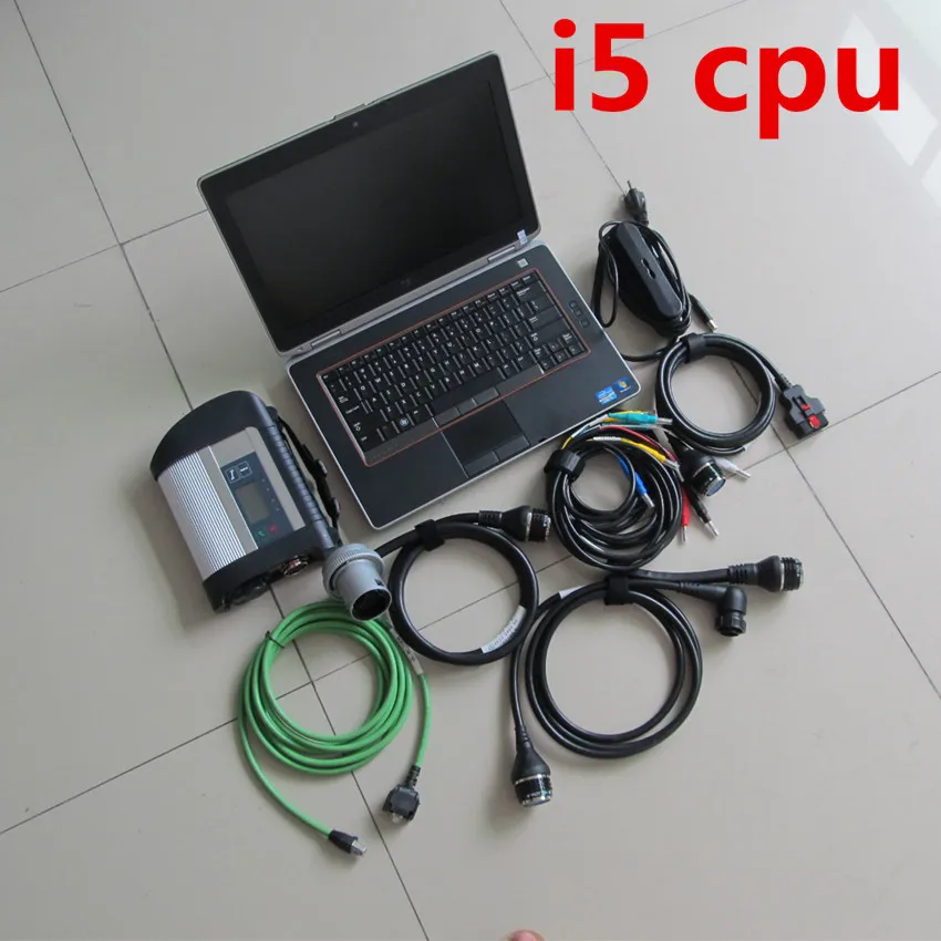 Mb Star c4 мультиплексор пять кабелей с ноутбуком e6420 i5 Cpu последнее программное