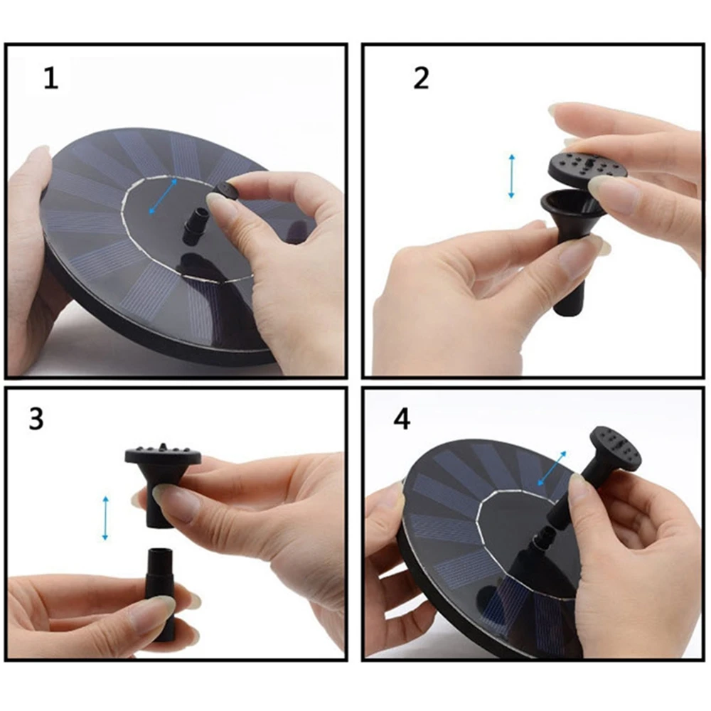 Солнечный водяной насос фонтан сад пруд панель питания Комплект Бассейн