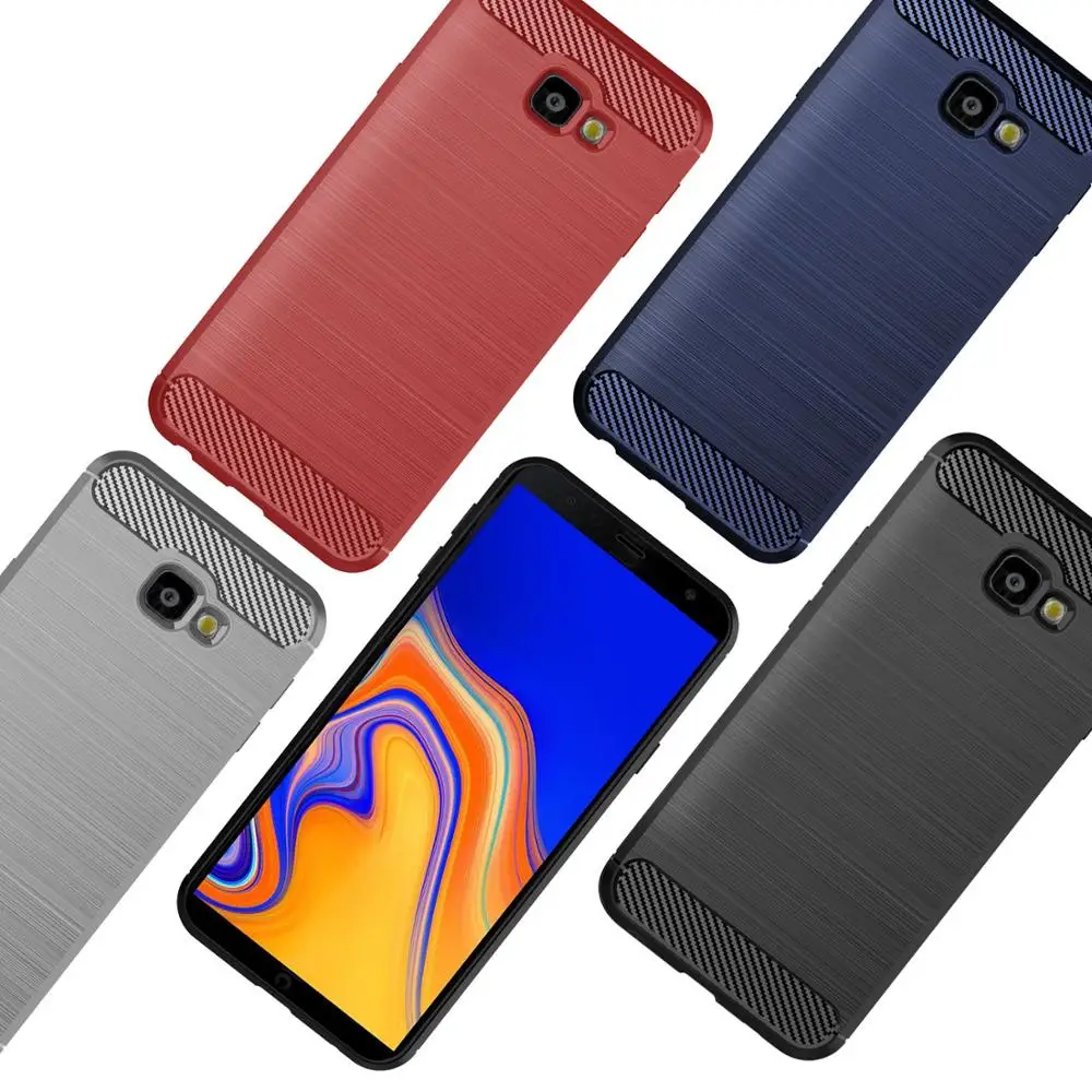 Ультра тонкие Чехлы для samsung Galaxy J4 J6 plus 2018 чехол из углеродного волокна Prime core J5 pro