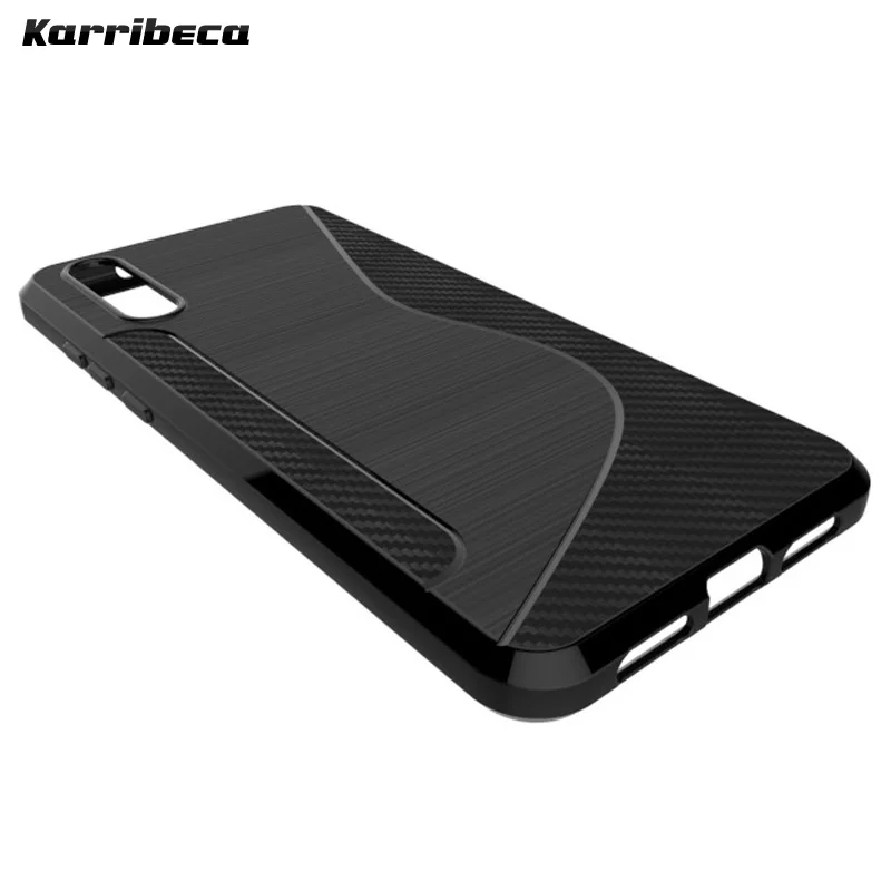 S line black silicone case for huawei p20 pro funda coque hoesje carbon fiber tpu cover kryt tok etui carcasa kilifi husa |