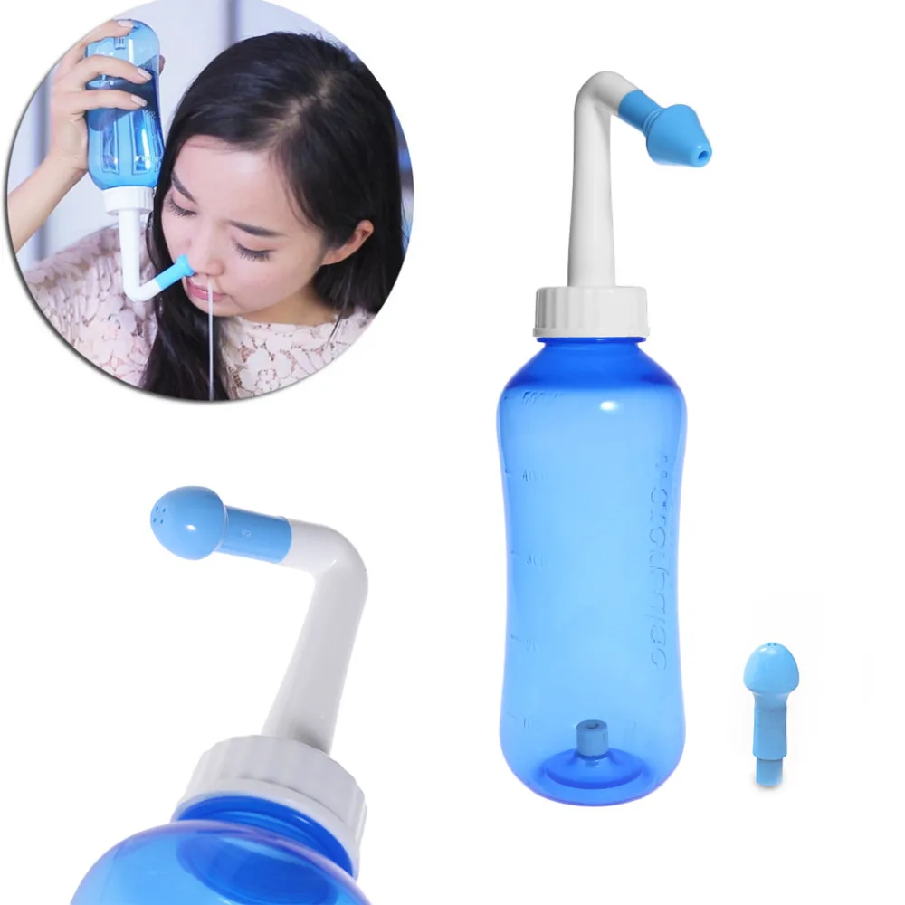 500mL Adults Children Nose Wash System Pot Sinus & Allergies Relief Rinse Neti #046