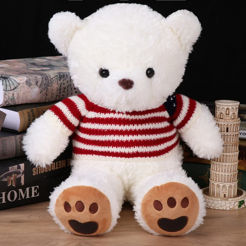 

1pc 60/80cm Lovely Teddy Bear Plush Toys Stuffed Bear with Sweater Doll Gift for Girls Valentine's Gift Kids Brinquedos
