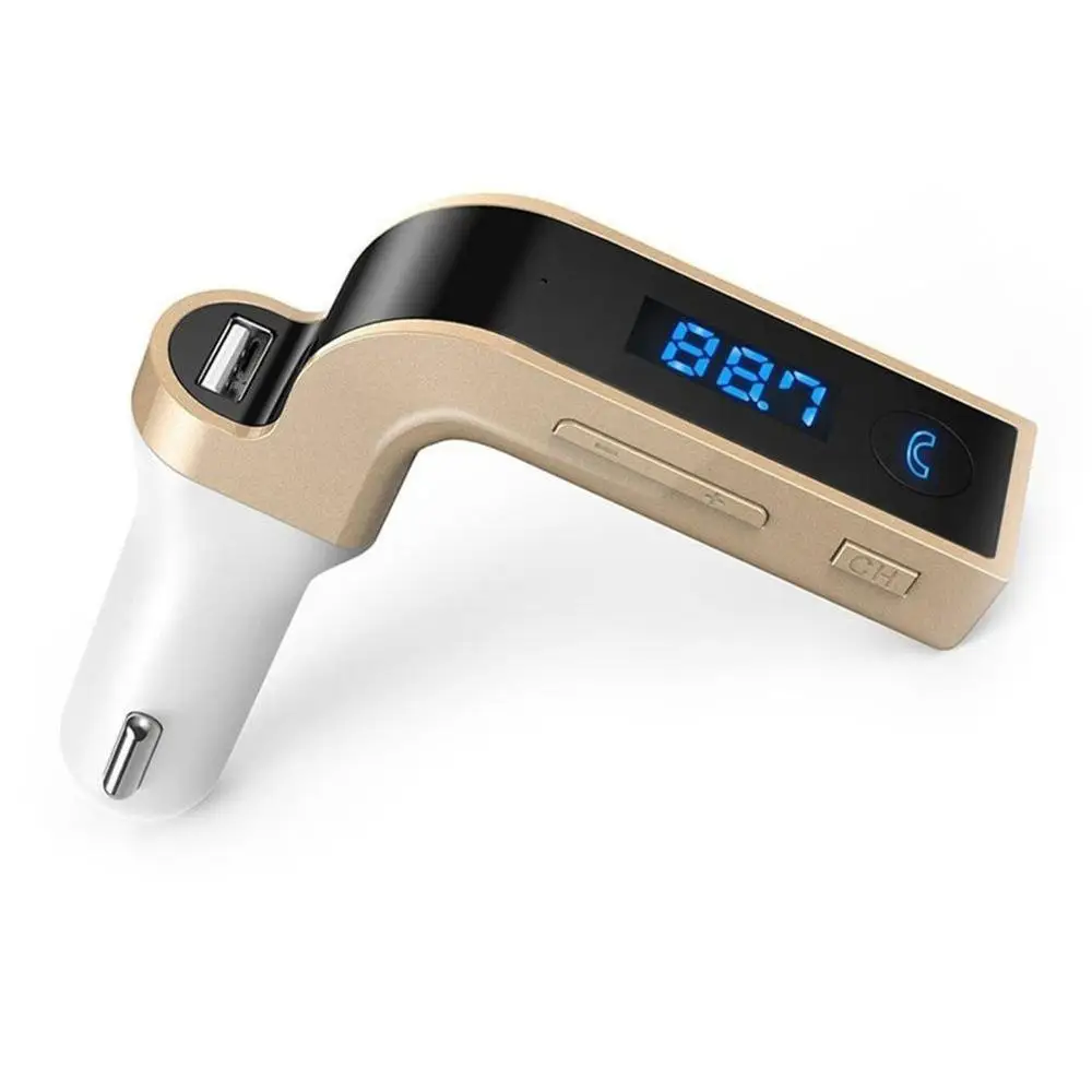 Bluetooth автомобильный комплект громкой связи fm-передатчик Радио MP3 плеер USB зарядное устройство - Цвет: Цвет: желтый