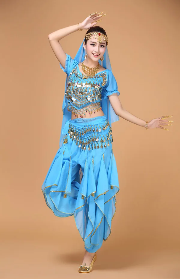 Женский костюм для танца живота индийское платье из США 4 шт. | Тематическая