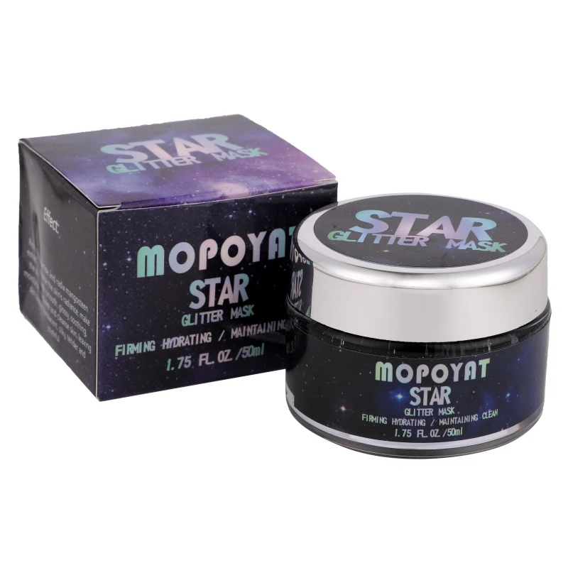 Блестящая Маска Star увлажняющая блестящая золотая отшелушивающая черная маска