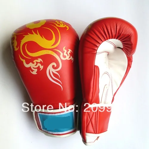 Перчатки для бокса из ПУ кожи с изображением дракона |