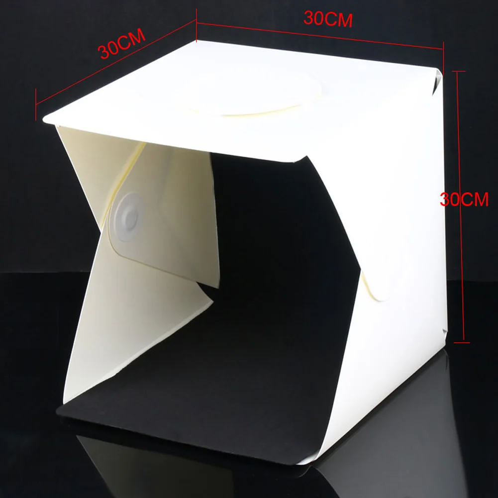 Портативный пластиковый мини фотобокс для фотостудии 30x30x30 см|Аксессуары