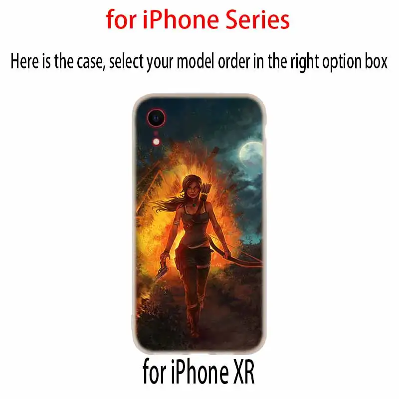 Чехлы для телефонов силиконовый мягкий чехол iPhone 11 Pro X XS Max XR 6 6S 7 8 Plus 5 4S SE Lara Croft Tomb