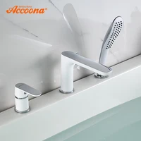 accoona bathtub faucet waterfall faucet bath tub mixer deck mounted tub split body bathroom faucets mixer robinet baig a6519