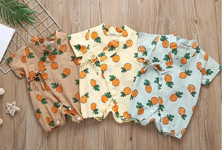 Korean Version baby clothes Infant Bodysuit newborn Baby Print Pattern Clothes Unisex Jumpsuit boy 1 Year Costume |