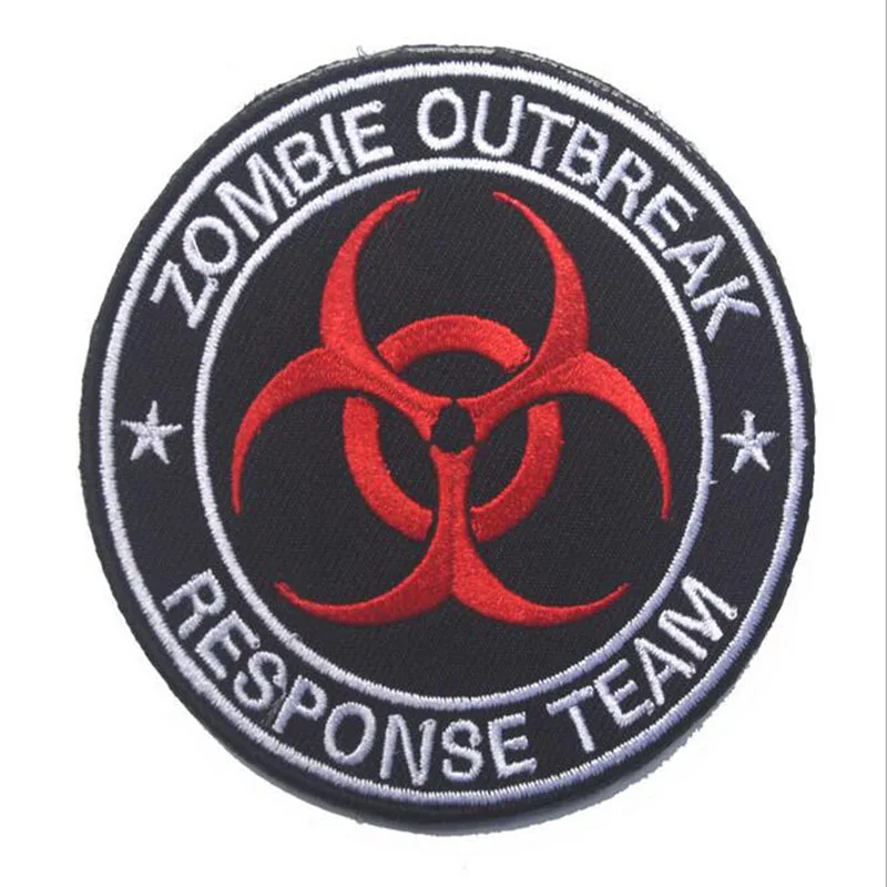 Вышивка значок Команда Зомби Вспышки реакции вышивка моральный дух тактическая