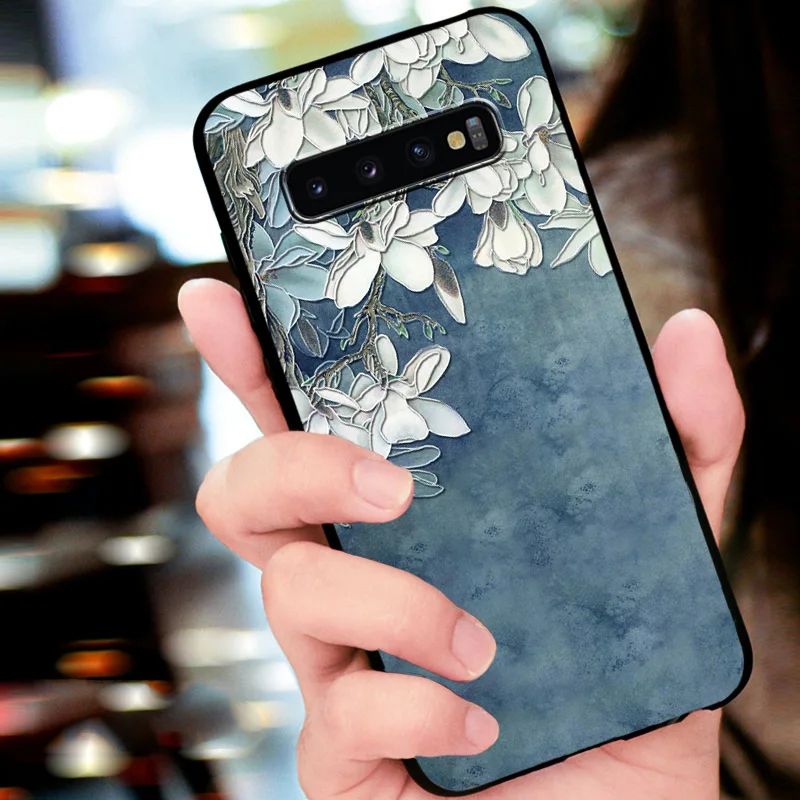3D рельефный чехол для samsung Galaxy S10 S10 Plus S9 S8+ чехол, матовый силикон 360, полный чехол для Galaxy S10+ S9+ S8+ чехол-бампер