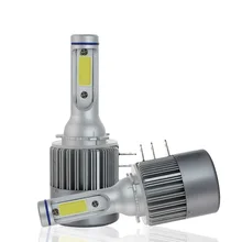 2 шт. H15 H4 LED H7 H11 H1 H3 9006 HB3 C6 авто фар 72 Вт 7600LM высокая низкая луч автомобилей лампы белый 6000 К лампы