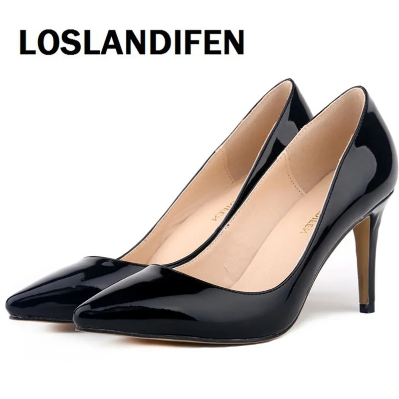 Женские туфли лодочки телесного цвета 8 см с острым носком на высоком каблуке