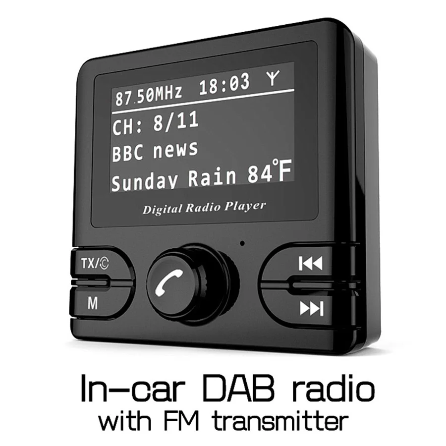 Автомобильный радиоприемник DAB + FM передатчик Громкая связь Bluetooth радио в