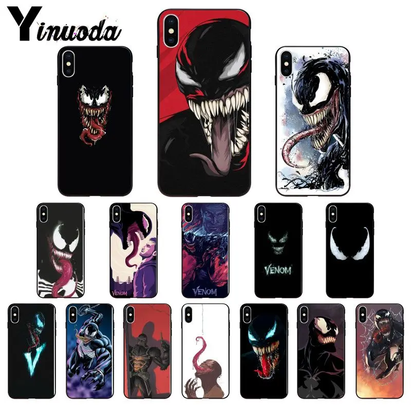 11pro MAX venom ЧЕРНЫЙ Мягкий чехол для телефона Apple iPhone 8 7 6 6S Plus X XS 5 5S SE XR | Мобильные