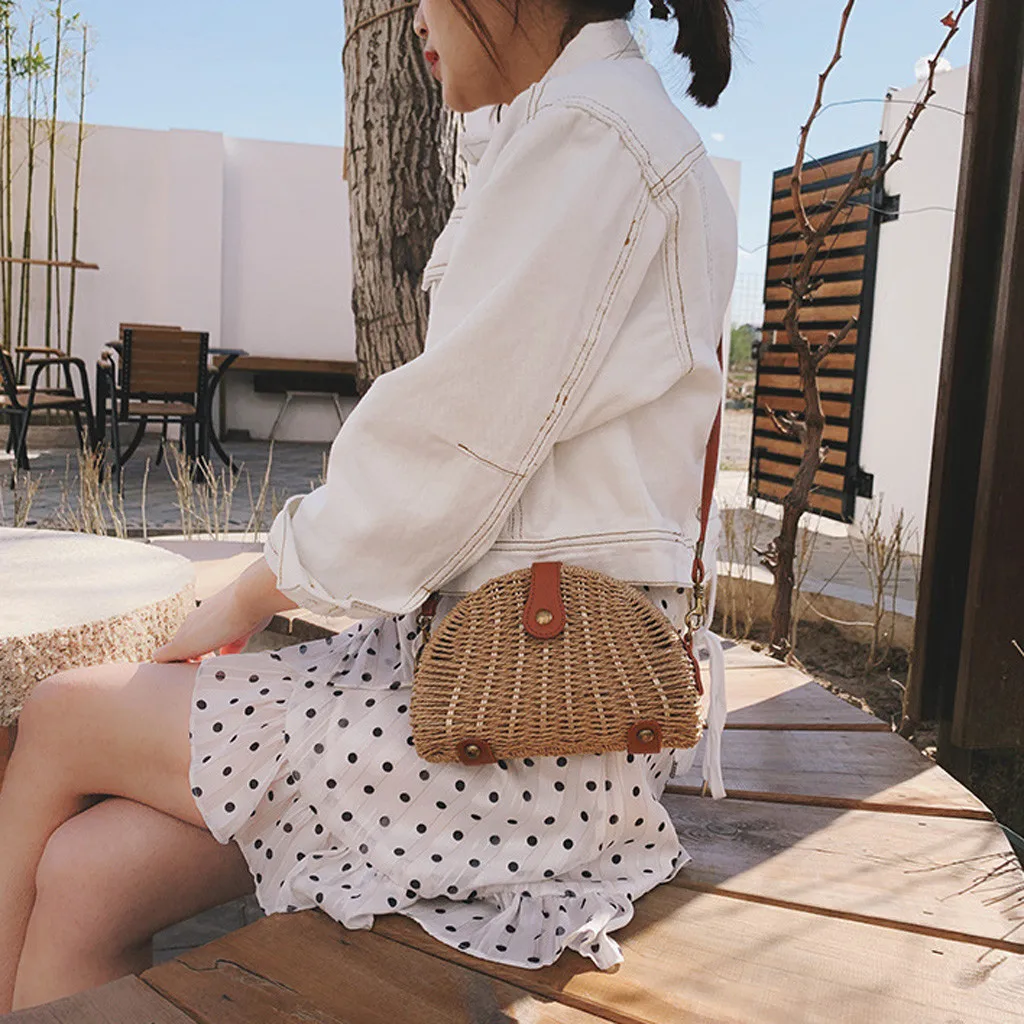 Женские пляжные сумки модная Ретро тканая сумка однотонная Пляжная Сумка bolso mujer