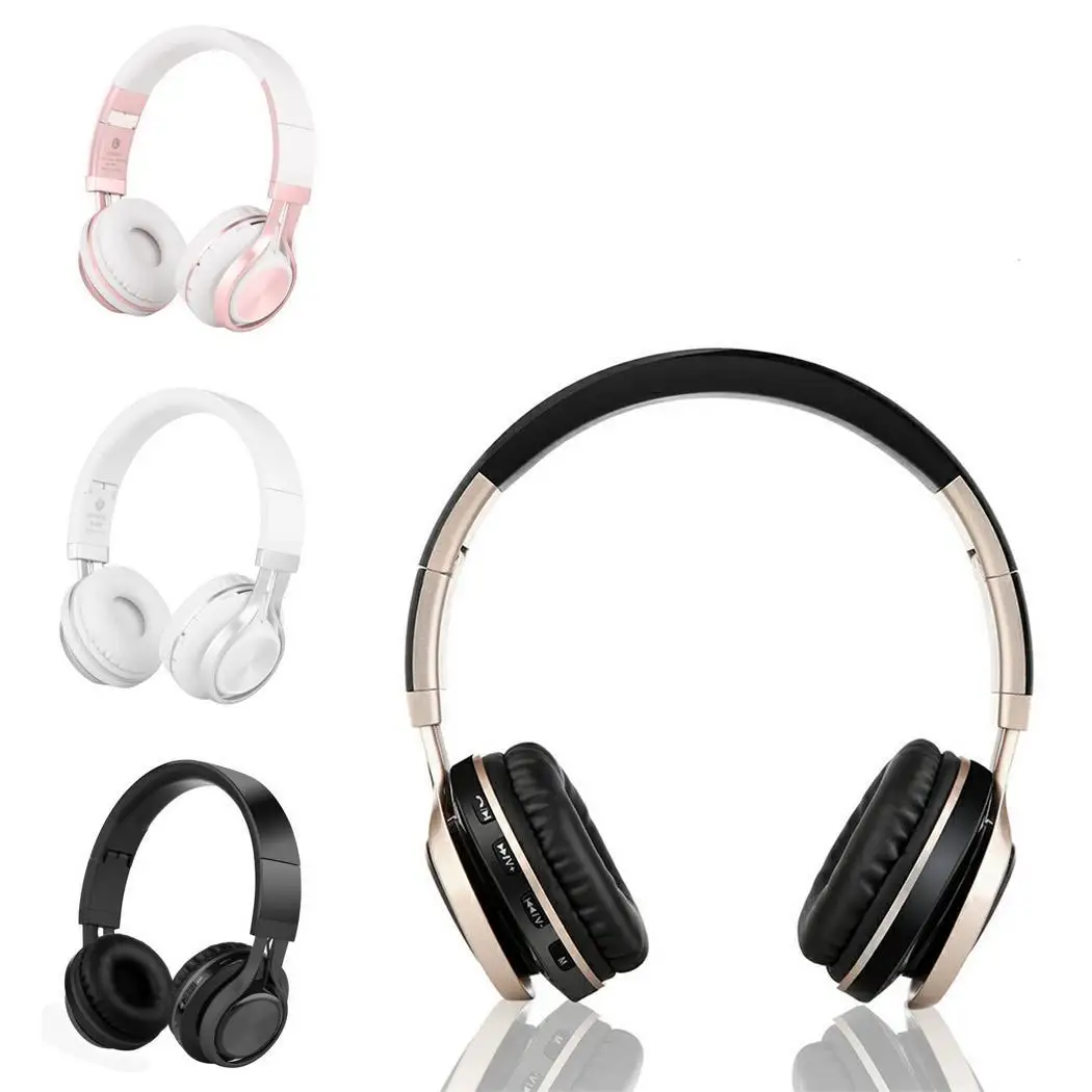 Беспроводные стереонаушники с креплением на голову складные спортивные