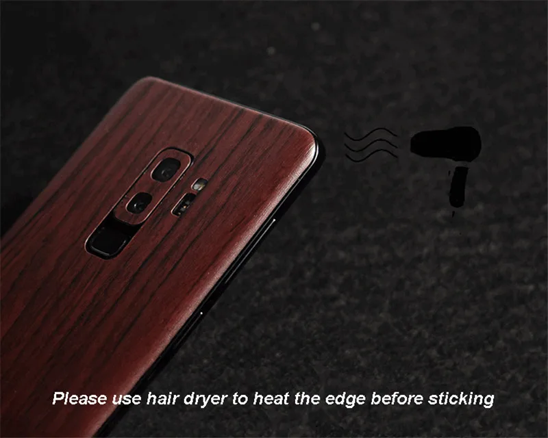 Высокая имитация дерева зерна стикер Телефон задняя наклейка для SAMSUNG Galaxy S10e S9 Plus