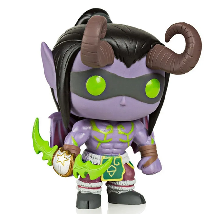 10 см Demon Hunter Illidan Stormrage Аниме Фигурка Q версия ПВХ Фигурки игрушки Коллекционная
