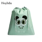 Водонепроницаемые дорожные аксессуары, сумки на шнурке, с мультяшным принтом животных, Женская Косметическая обувь, одежда, сумка для туалетных принадлежностей, сумка для стирки