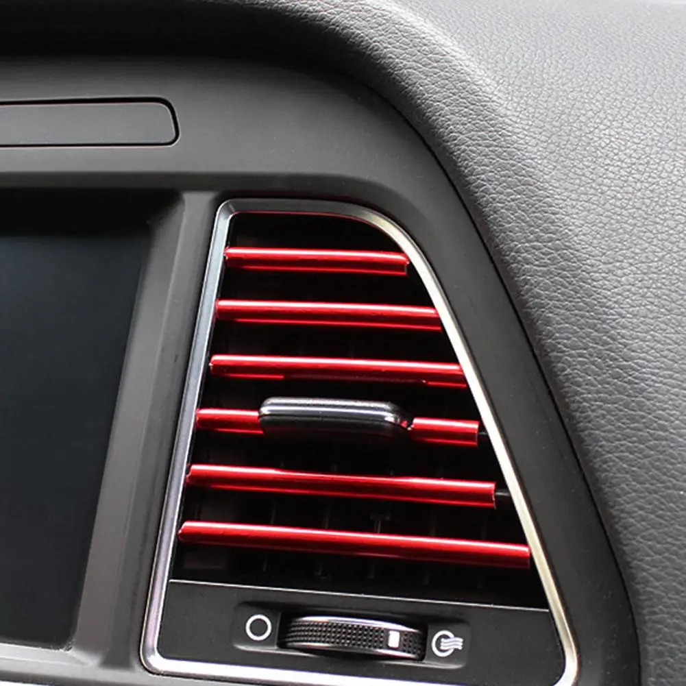 

Universal 10Pcs Car Auto Air Outlet Vent Interior Decorative Stickers Decals Strip Accessory car accessories interior