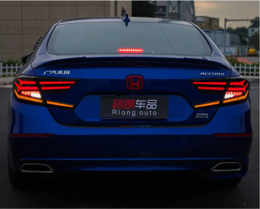 Автомобильный Стайлинг для Accord задний светильник s Accord 10th светодиодный задний светильник Spirior задний фонарь светодиодный DRL+ тормоз+ Парк+ сигнал+ задний светильник