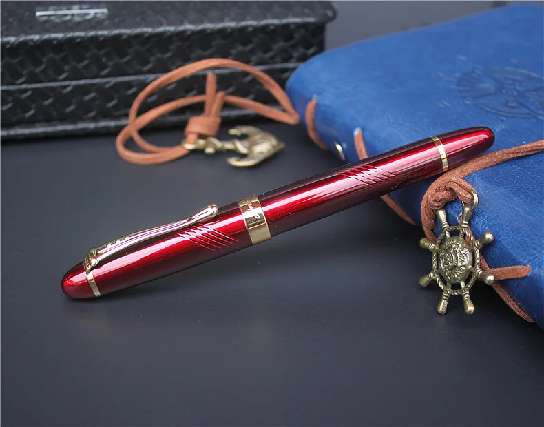 JINHAO X450 передовые перьевая ручка, покрытие из 18 к GP чернильная ручка NIB больше цветов на выбор упаковки с черной ручкой мешочек Горячая распродажа - Цвет: I color with bag