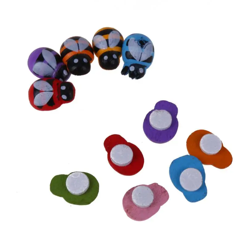 100 шт/партия мультфильм Мини Божья коровка Дерево самоклеющиеся 3D Наклейка на