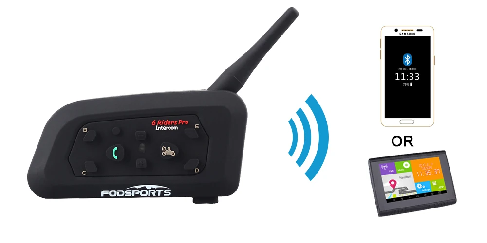 Fodsports 2 шт V6 Pro мотоциклетный шлем Bluetooth гарнитура Интерком 6 всадников 1200 м беспроводной Intercomunicador BT Interphone