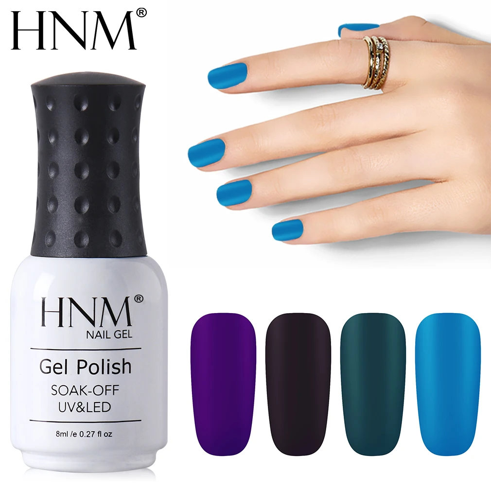 HNM 8 мл 1 шаг матовый Nai гель замочить от полу Perment УФ светодиодный 3 в 1 гель лак для ногтей нет необходимости основа верхнее покрытие матовый эффект Гель-лак чернила