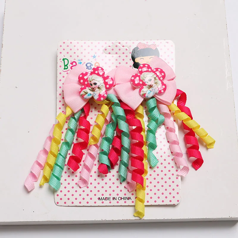 Princess Butterfly rubber bands Elsa Threaded Ribbon 2pcs/lot Large headband Hair Accessories | Детская одежда и обувь