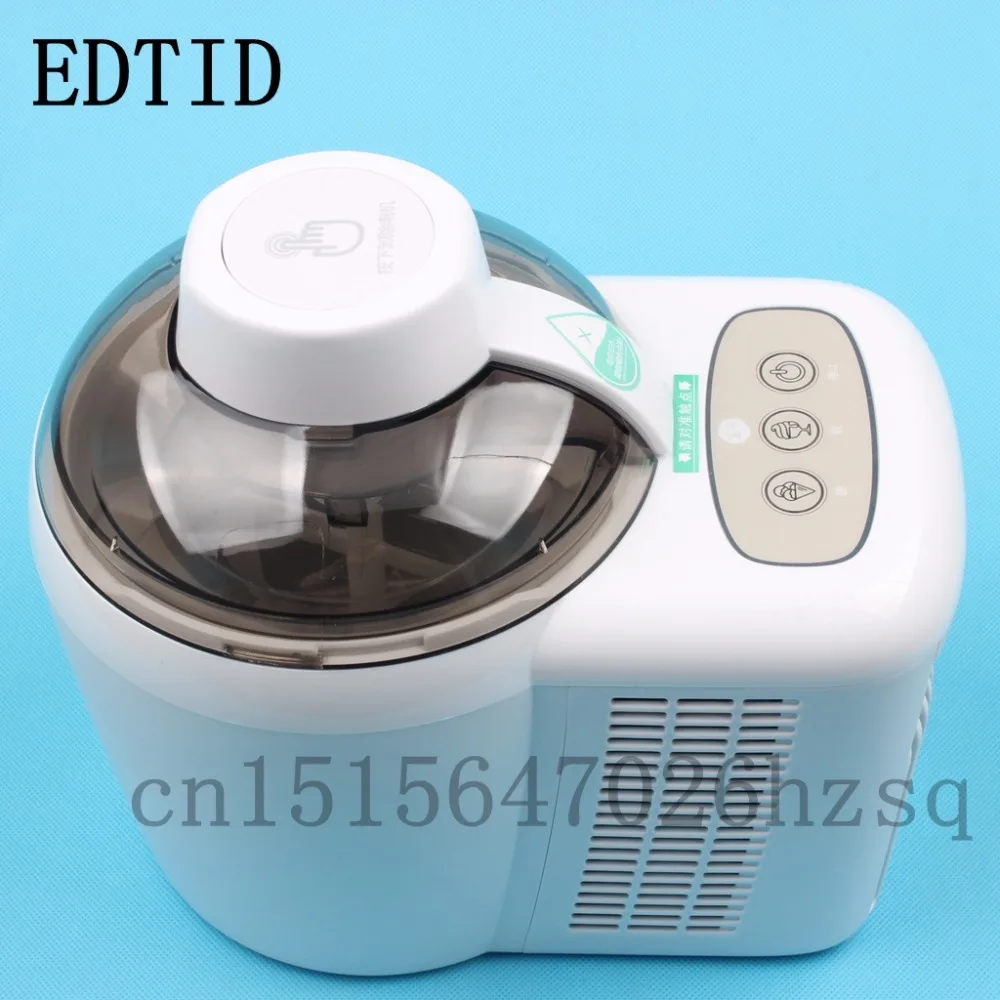EDTID Full Automatic Ice-Cream Maker mini ice cream machine household intelligent 0.6L QT Capacity Frozen Yogurt Sorbet | Бытовая