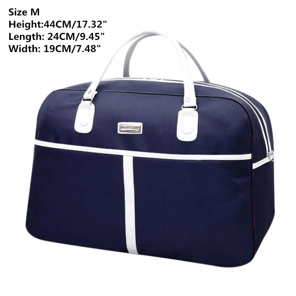 dark blue M Сумка для багажа, большая вместительность, модная дорожная сумка для мужчин и женщин, сумка для путешествий, модная сумка для багажа - Цвет: dark blue M