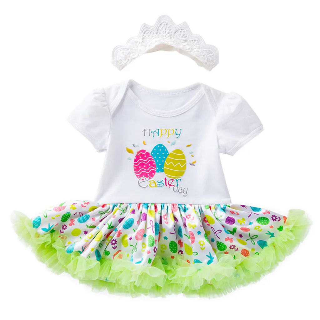 Toddler Newborn Baby Girls Girl clothes set Floral Princess Easter Eggs Tutu Dress Outfits Set | Детская одежда и обувь