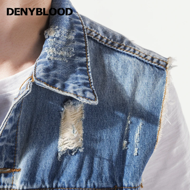 Мужские джинсовые комбинезоны Denyblood потертые винтажные джинсы комбинезон для