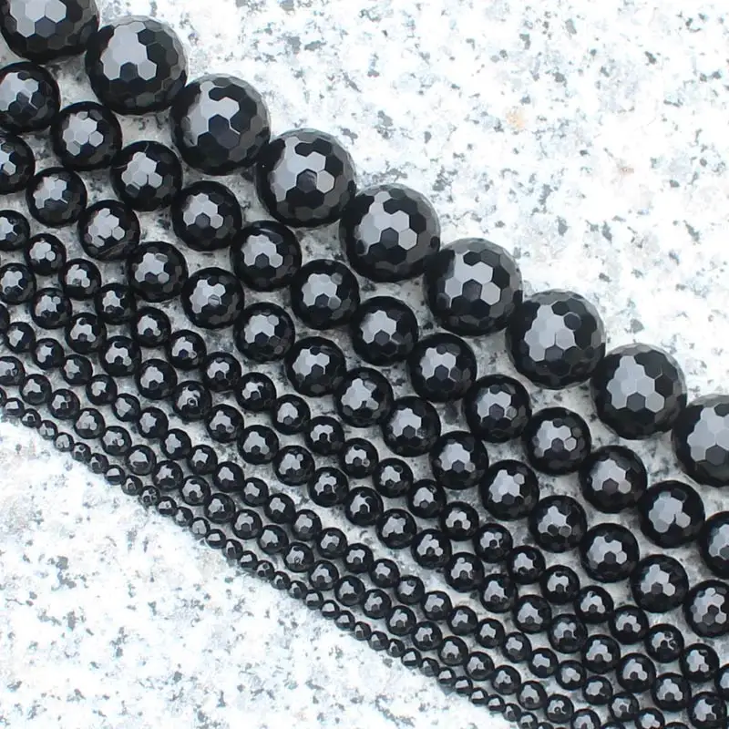 Граненые черные Агаты круглые Beads15 &quot/38 см для изготовления DIYJewelry мы предлагаем